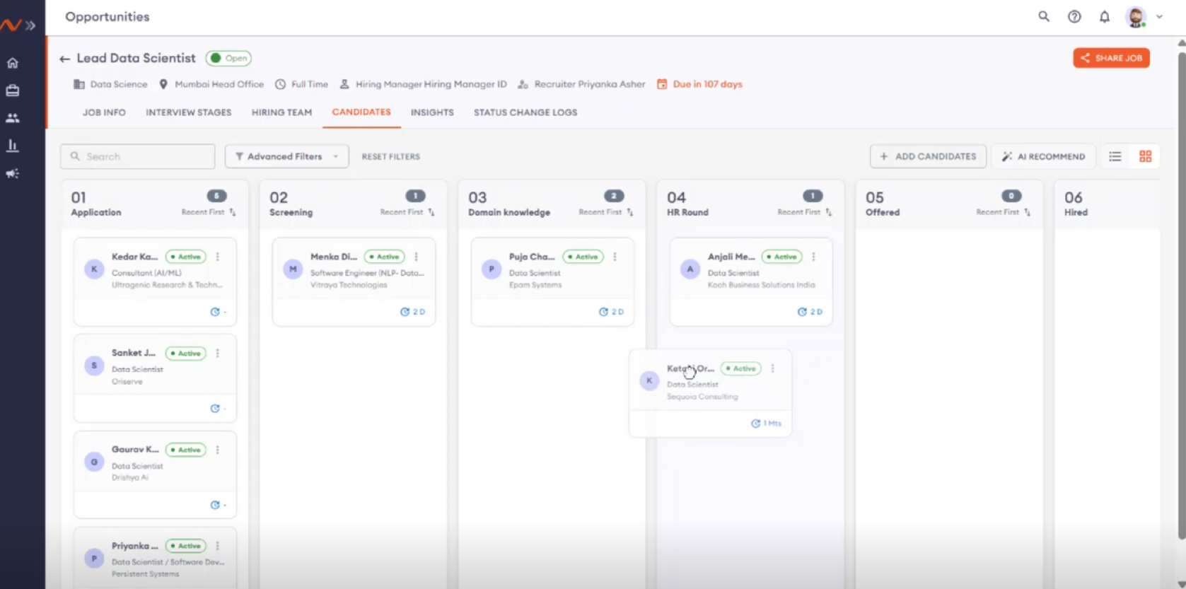 Visual Hiring Pipeline